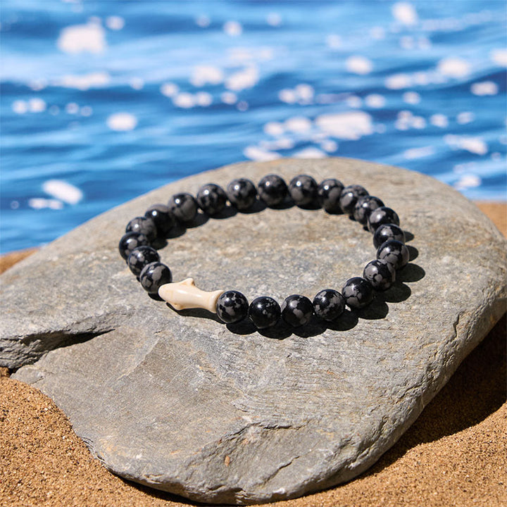 Bracelet de sagesse en pierre d'agate naturelle de Buddha Stones - image 2