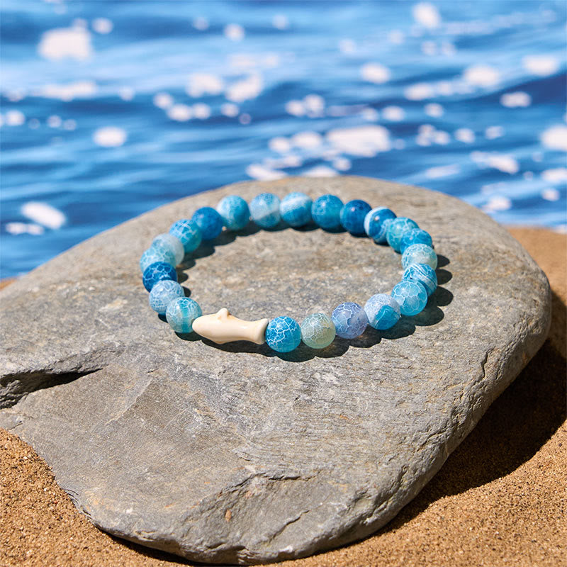 Bracelet de sagesse en pierre d'agate naturelle de Buddha Stones - image 5