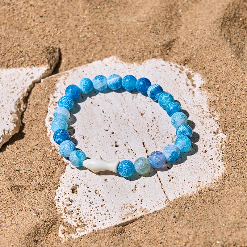 Bracelet de sagesse en pierre d'agate naturelle de Buddha Stones - image 6