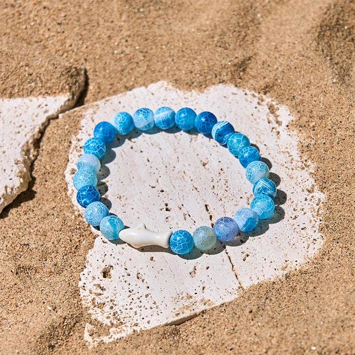 Bracelet de sagesse en pierre d'agate naturelle de Buddha Stones - image 6