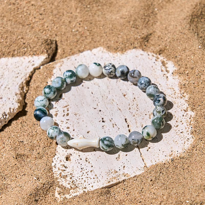 Bracelet de sagesse en pierre d'agate naturelle de Buddha Stones - image 12