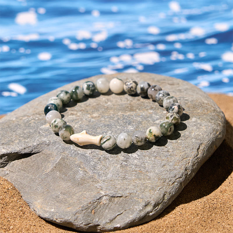 Bracelet de sagesse en pierre d'agate naturelle de Buddha Stones - image 13