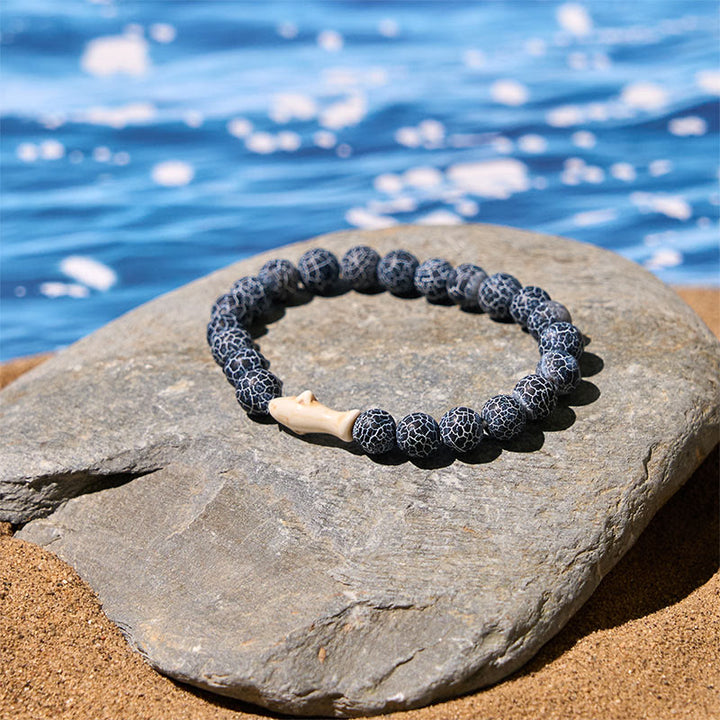 Bracelet de sagesse en pierre d'agate naturelle de Buddha Stones - image 9