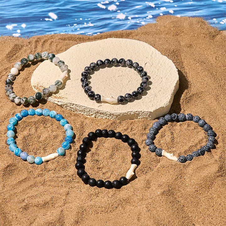 Bracelet de sagesse en pierre d'agate naturelle de Buddha Stones - image 19