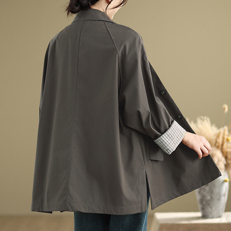 Veste cargo en coton à manches longues et poches pour femme avec patchs Buddha Stones - image 1