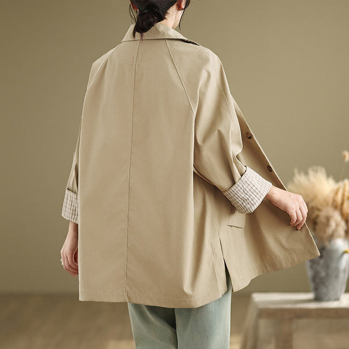 Veste cargo en coton à manches longues et poches pour femme avec patchs Buddha Stones - image 11