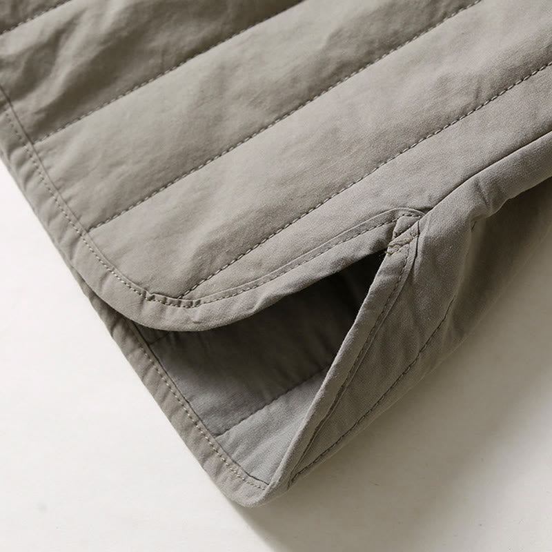Veste à capuche matelassée en coton à manches longues pour femme avec poche et motif Buddha Stones - image 12