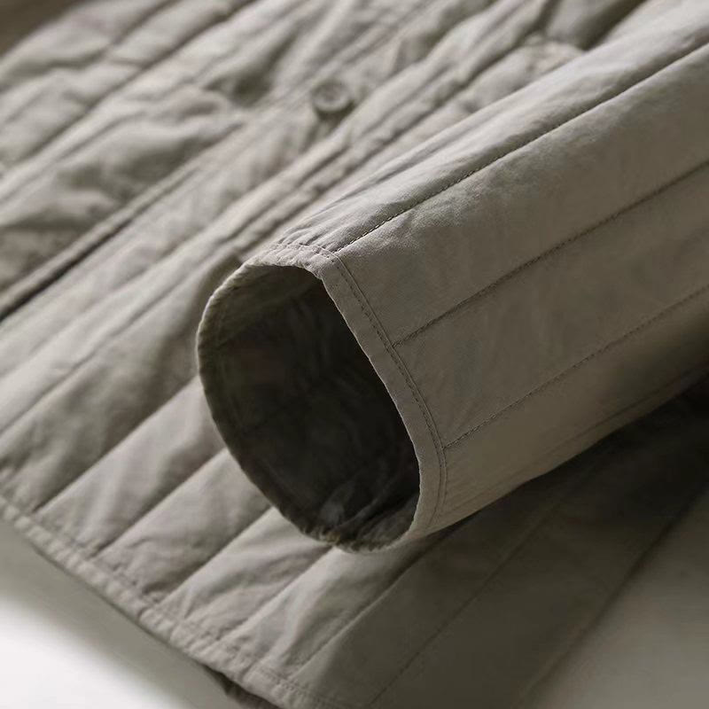 Veste à capuche matelassée en coton à manches longues pour femme avec poche et motif Buddha Stones - image 9