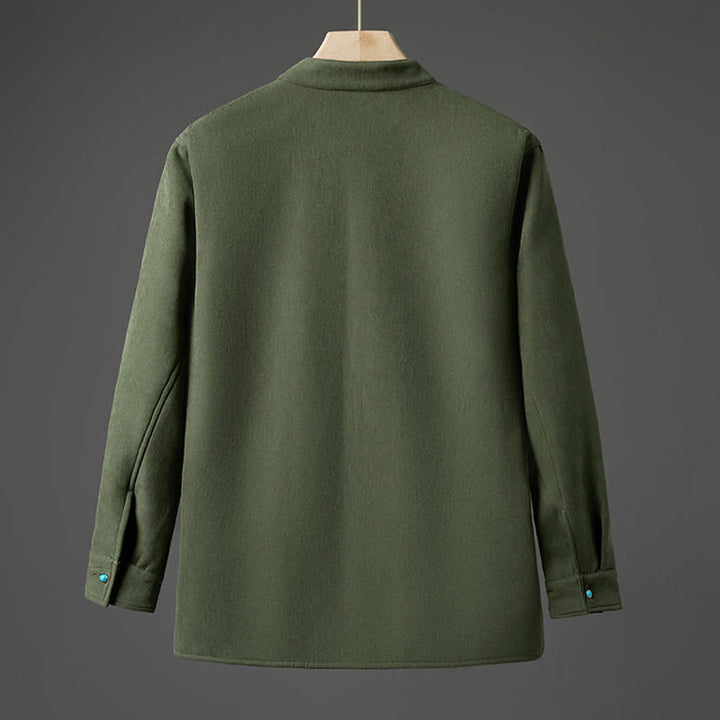 Veste d'hiver à manches longues en coton pour homme, doublée de polaire, avec ruban papillon brodé Buddha Stones - image 12