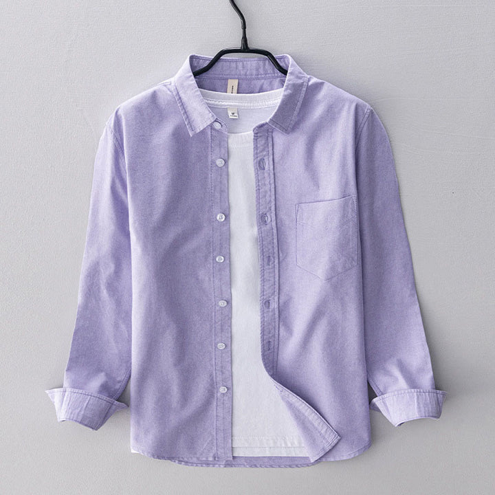 Chemise en coton à manches longues et boutons pour homme, couleur unie, motif Buddha Stones - Chardon - US/UK/AU40, EU50 (3XL) - image 7