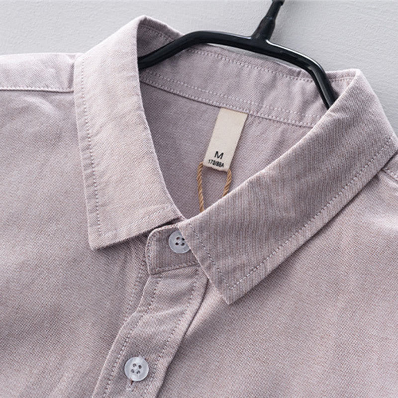 Chemise en coton à manches longues et boutons pour homme, couleur unie, motif Buddha Stones - image 14