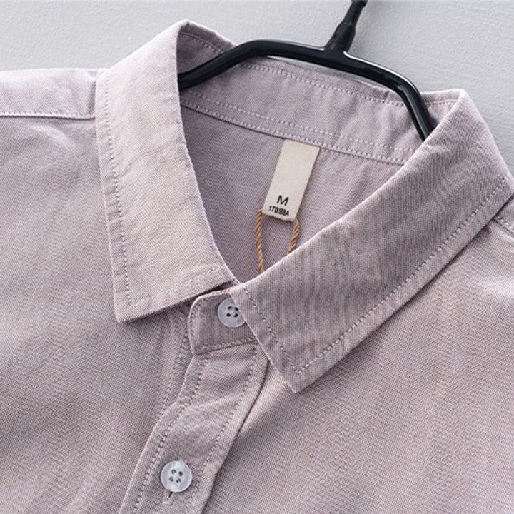 Chemise en coton à manches longues et boutons pour homme, couleur unie, motif Buddha Stones - image 14