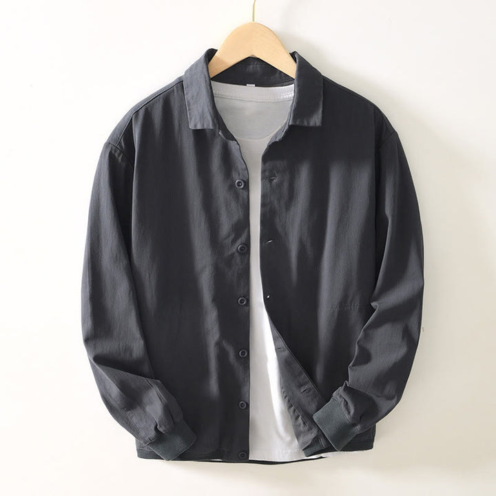 Chemise boutonnée à manches longues et poches pour homme, motif Buddha Stones Fall - Gris foncé - US/UK/AU42，EU52 (3XL) - image 15