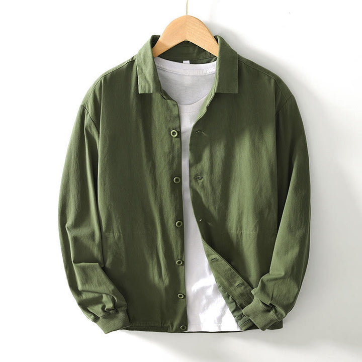 Chemise boutonnée à manches longues et poches pour homme, motif Buddha Stones Fall - Forêt Verte - US/UK/AU42，EU52 (3XL) - image 23