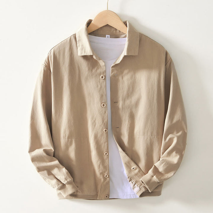 Chemise boutonnée à manches longues et poches pour homme, motif Buddha Stones Fall - Bisque - US/UK/AU42，EU52 (3XL) - image 0