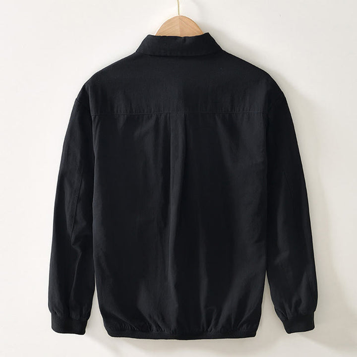 Chemise boutonnée à manches longues et poches pour homme, motif Buddha Stones Fall - image 9