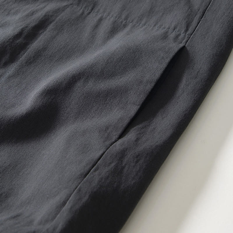 Chemise boutonnée à manches longues et poches pour homme, motif Buddha Stones Fall - image 18