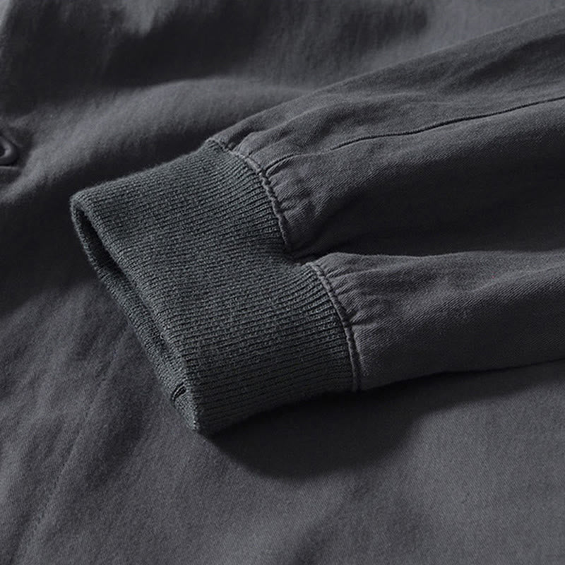 Chemise boutonnée à manches longues et poches pour homme, motif Buddha Stones Fall - image 19