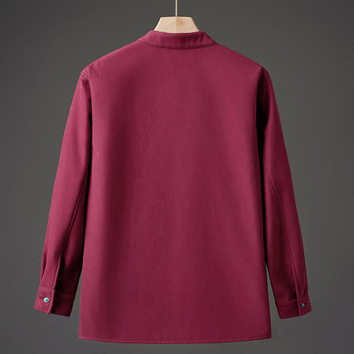 Veste d'hiver à manches longues en coton pour homme, doublée de polaire, avec ruban papillon brodé Buddha Stones - image 8