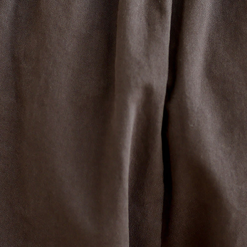 Pantalon Buddha Stones décontracté en coton et polyester avec poches pour femme, longueur 7-8, boutons - image 6