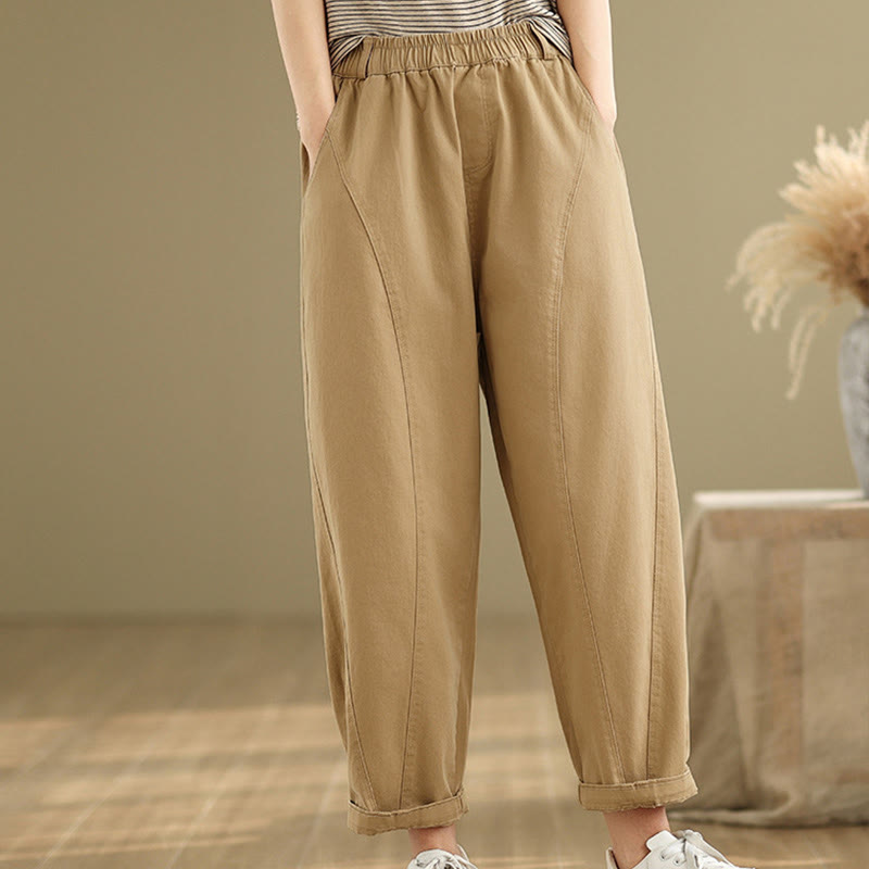Pantalon sarouel décontracté en polyester avec poches et taille élastique Buddha Stones pour femme - image 3