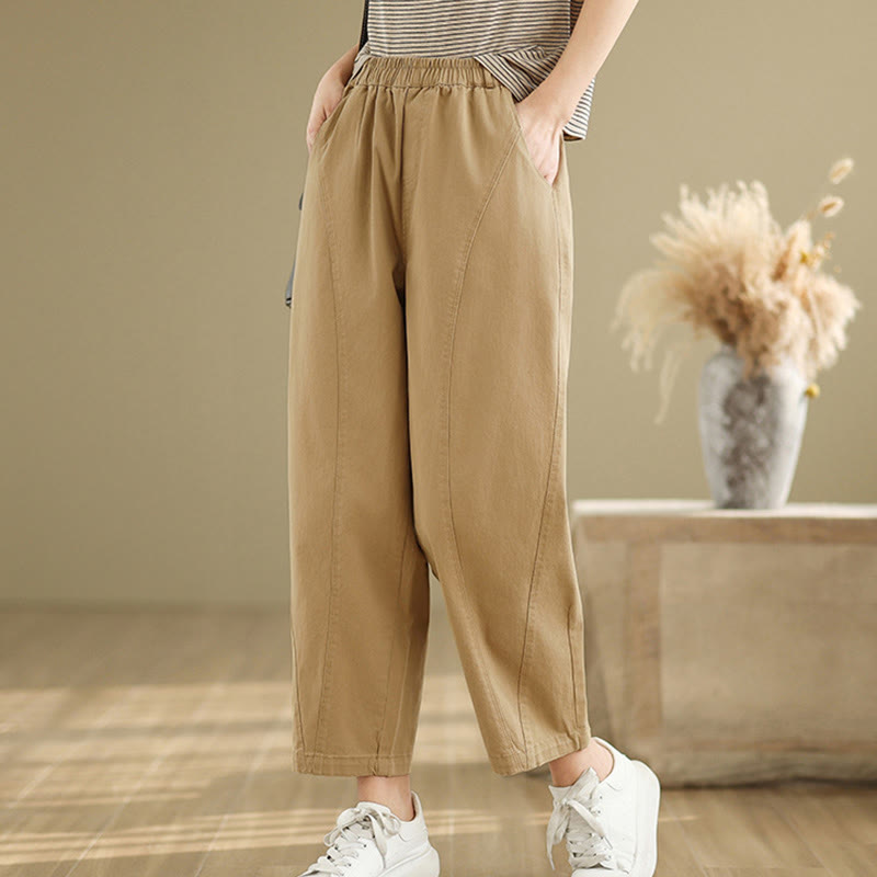 Pantalon sarouel décontracté en polyester avec poches et taille élastique Buddha Stones pour femme - image 2