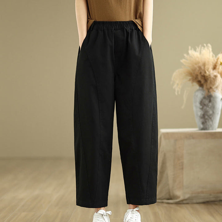Pantalon sarouel décontracté en polyester avec poches et taille élastique Buddha Stones pour femme - image 10