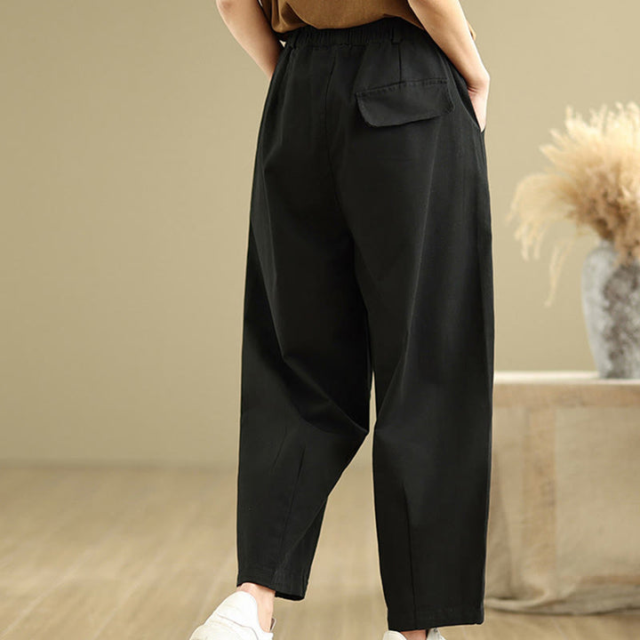 Pantalon sarouel décontracté en polyester avec poches et taille élastique Buddha Stones pour femme - image 12