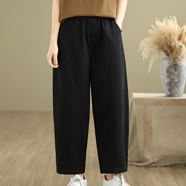 Pantalon sarouel décontracté en polyester avec poches et taille élastique Buddha Stones pour femme - image 14