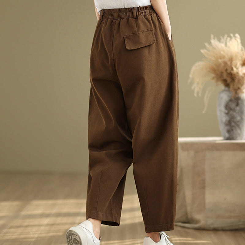 Pantalon sarouel décontracté en polyester avec poches et taille élastique Buddha Stones pour femme - image 20