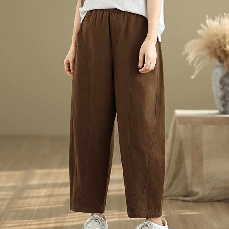 Pantalon sarouel décontracté en polyester avec poches et taille élastique Buddha Stones pour femme - image 16