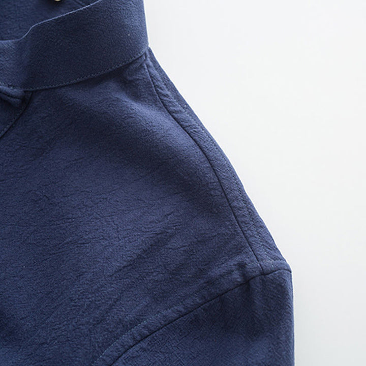 Ensemble 2 pièces pour homme, chemise à manches longues et pantalon en coton avec poches, motif Buddha Stones - image 6
