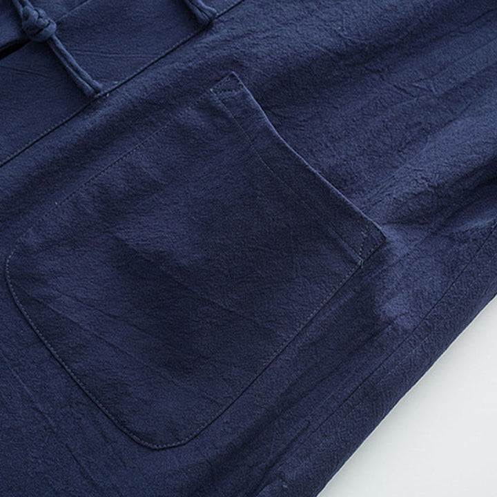 Ensemble 2 pièces pour homme, chemise à manches longues et pantalon en coton avec poches, motif Buddha Stones - image 9