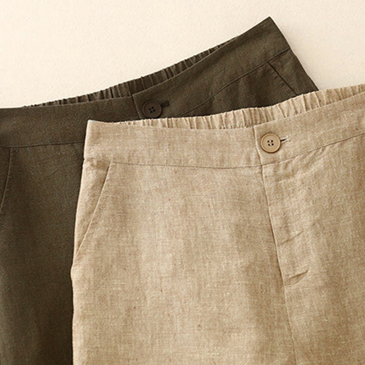 Pantalon ample à taille élastique et poches pour femme, motif Buddha Stones. - image 12