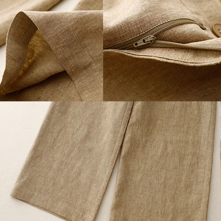 Pantalon ample à taille élastique et poches pour femme, motif Buddha Stones. - image 10