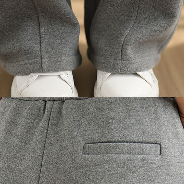 Pantalon droit décontracté en polyester épais avec poches pour femme Buddha Stones - image 13