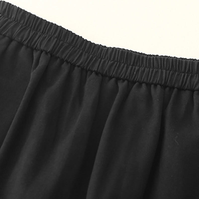 Pantalon décontracté en coton et polyester avec poches pour femme, boutons-pression et Buddha Stones - image 10