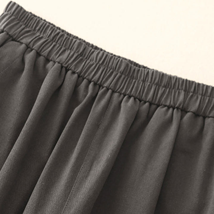 Pantalon décontracté en coton et polyester avec poches pour femme, boutons-pression et Buddha Stones - image 13