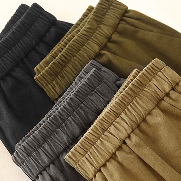 Pantalon décontracté en coton et polyester avec poches pour femme, boutons-pression et Buddha Stones - image 15