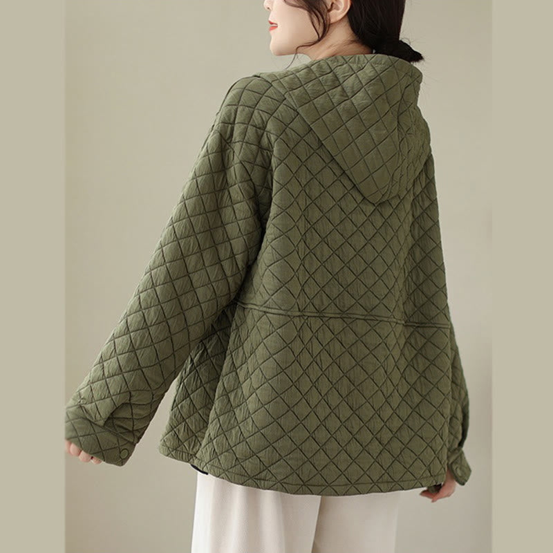 Veste thermique à manches longues en coton pour femme, motif Buddha Stones, avec poches - image 3