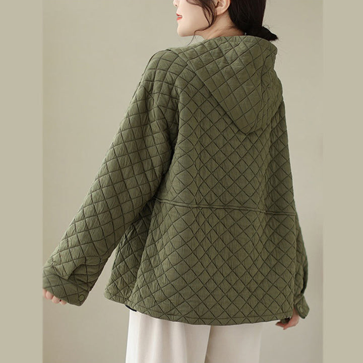 Veste thermique à manches longues en coton pour femme, motif Buddha Stones, avec poches - image 3