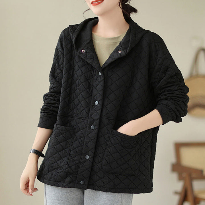 Veste thermique à manches longues en coton pour femme, motif Buddha Stones, avec poches - image 10