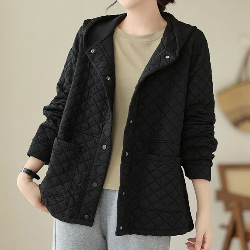 Veste thermique à manches longues en coton pour femme, motif Buddha Stones, avec poches - image 9