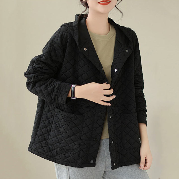 Veste thermique à manches longues en coton pour femme, motif Buddha Stones, avec poches - image 11