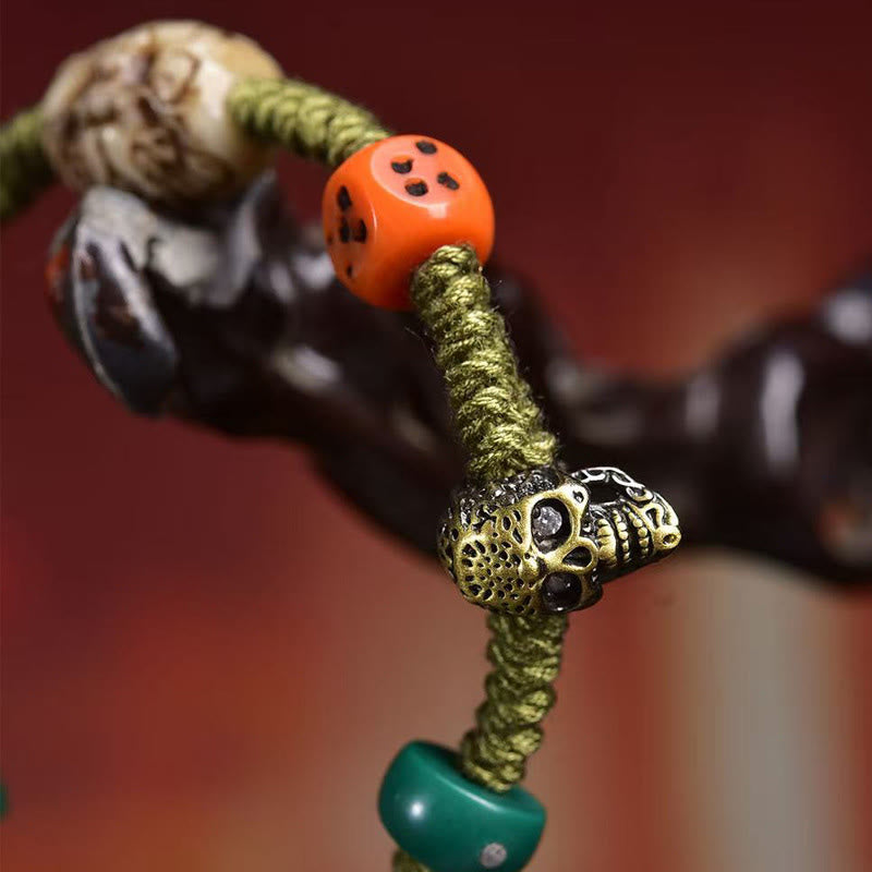 Bracelet en corde fait main avec des Buddha Stones et des motifs de dragon tibétain - image 5