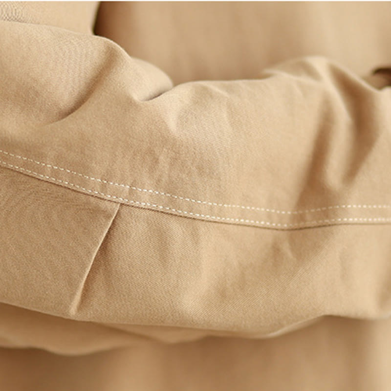 Veste matelassée à manches longues en coton pour femme, avec poches et boutons à revers, motif Buddha Stones - image 9