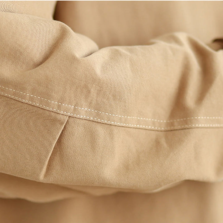 Veste matelassée à manches longues en coton pour femme, avec poches et boutons à revers, motif Buddha Stones - image 9