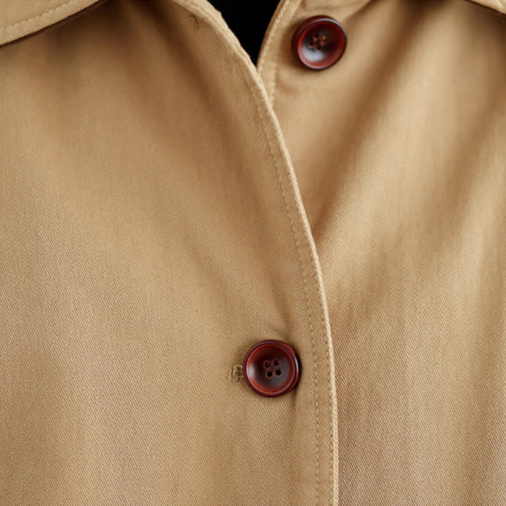 Veste matelassée à manches longues en coton pour femme, avec poches et boutons à revers, motif Buddha Stones - image 5