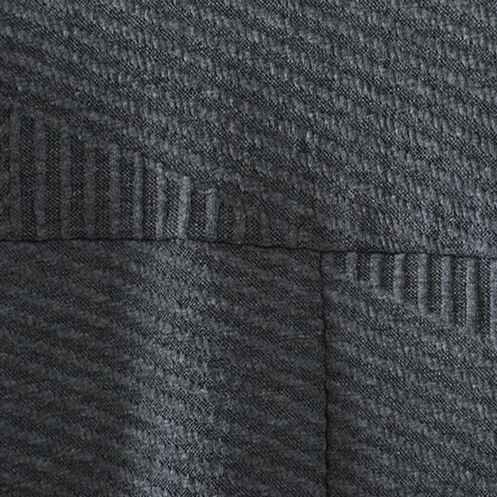 Robe mi-longue à col roulé et manches longues en coton avec poches et motif irrégulier de Buddha Stones - image 12
