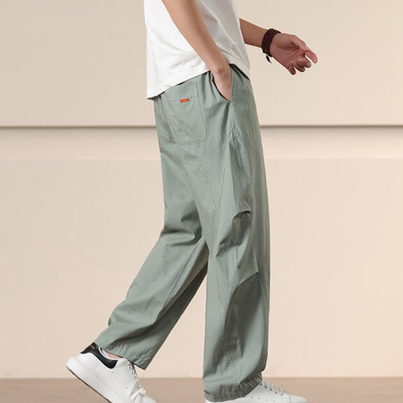 Pantalon sarouel pour homme avec cordon de serrage et poches, couleur unie, motif Buddha Stones Commute Spring - image 20